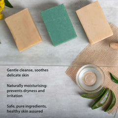 Natural Handmade Bath Soap Combo (100g x 3) — Gentle Cleansing, Soothing Care, No Nasty Stuff