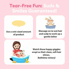 Baby Shampoo, 96.19% Natural Origin, 275ml — No More Frizz, Tears, or Dry Baby Hair
