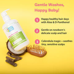 Baby Shampoo, 96.19% Natural Origin, 275ml — No More Frizz, Tears, or Dry Baby Hair