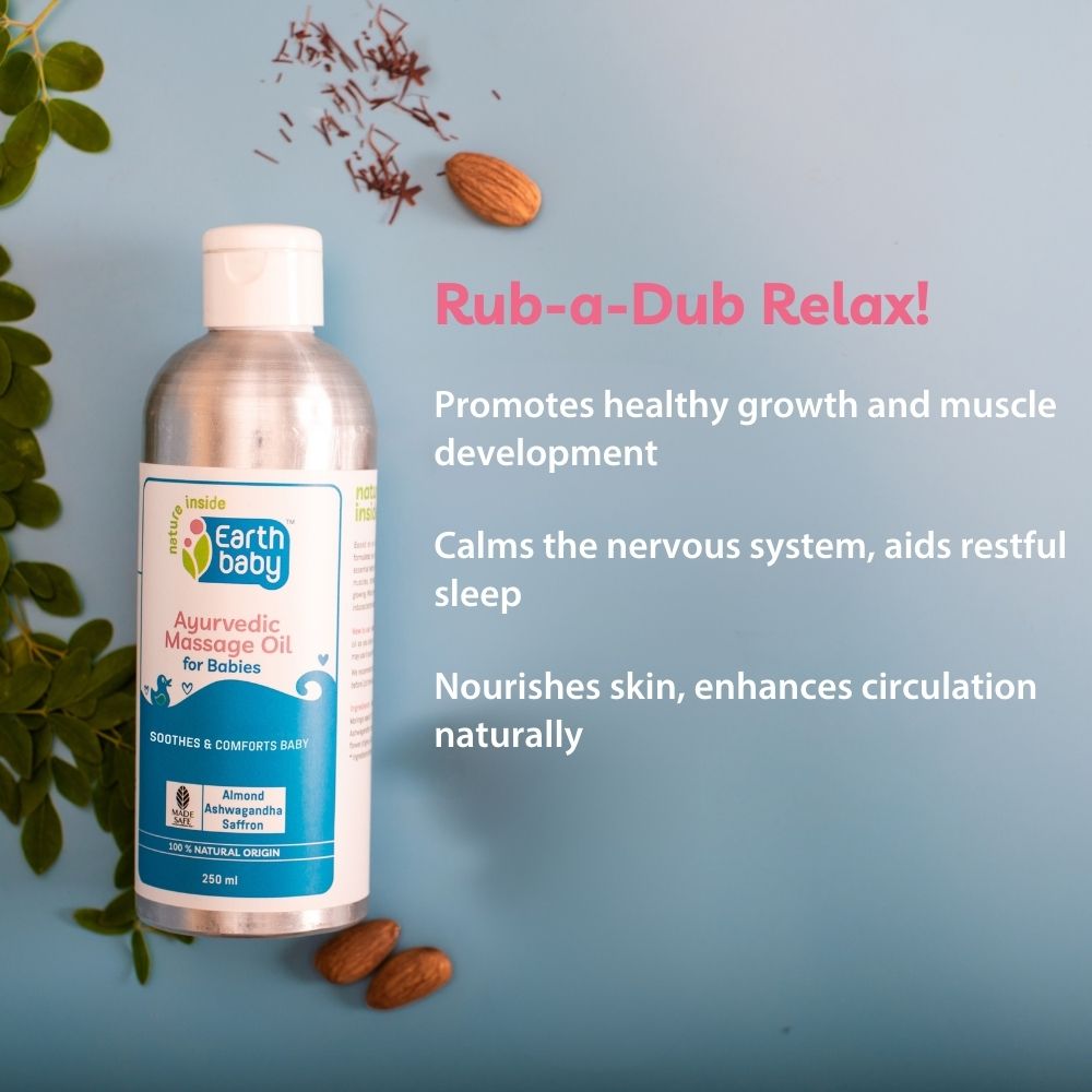 Ayurvedic Massage Oil For Babies, 100% Natural Origin (125ml,250ml)