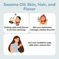 Cold Pressed Sesame Oil, 100% Natural Origin, 275 ml