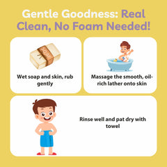 Natural Handmade Bath Soap Combo (100g x 3) — Gentle Cleansing, Soothing Care, No Nasty Stuff
