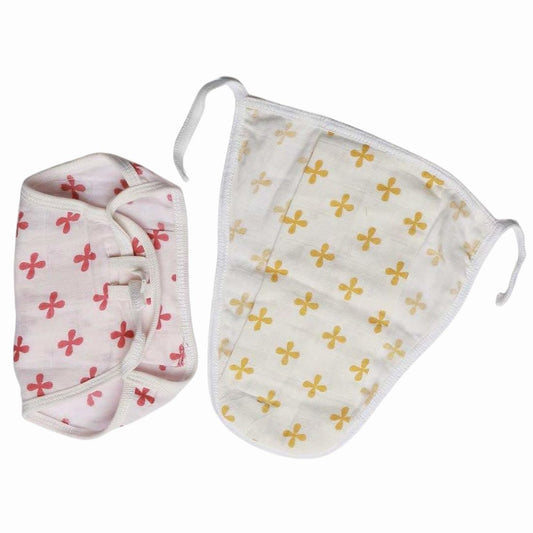 Organic Cotton Cloth Nappy – Naturally Dyed & Reusable (Pack of 4pcs)