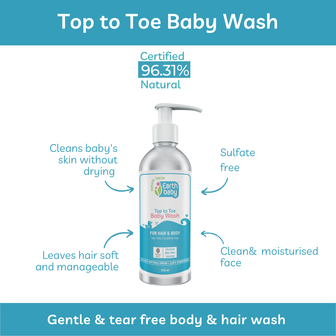 Top To Toe Baby Wash, 96.31% Natural Origin, 30ml