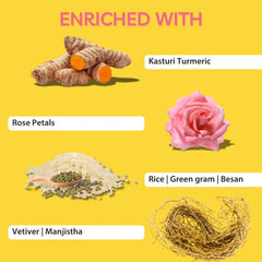 Ubtan Sunni Pindi Bath Powder 99% Natural 400g & Virgin Coconut Oil, 100% Natural 275ml Holi Combo