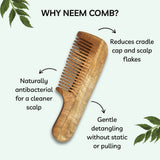 Neem Comb for Babies, soothes the scalp, detangles softly, and keeps irritation far away.