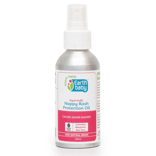 Ayurvedic Nappy Rash Protection Oil, 100% Natural Origin, 100 Ml – Fast relief for rashes (without messy creams or chemicals)
