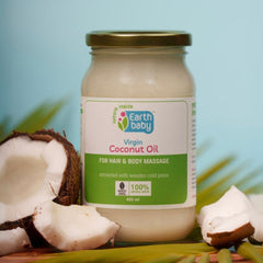 Ubtan Sunni Pindi Bath Powder 99% Natural 400g & Virgin Coconut Oil, 100% Natural 275ml Holi Combo