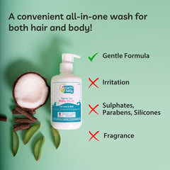 Top To Toe Baby Wash, 96.49% Natural Origin, 275ml