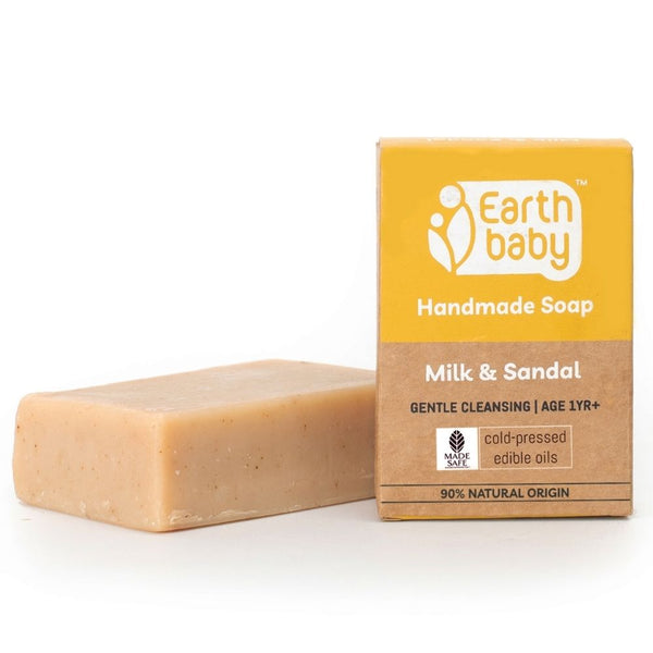 Handmade Milk & Sandal Soap, for kids 1 year and above, 90% Natural Origin