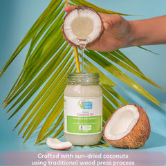 Ubtan Sunni Pindi Bath Powder 99% Natural 400g & Virgin Coconut Oil, 100% Natural 275ml Holi Combo