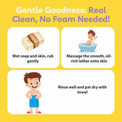 Handmade Milk & Sandal Soap for kids 1 year and above, 90% Natural Origin