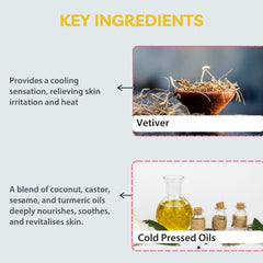 Handmade Vetiver Soap, For Kids 1 Year+, 90% Natural Origin (100g, 100g x 3) — Calms Skin, Cools Naturally, Keeps Skin Soft