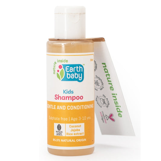Kids Shampoo, 3 to 10 Years, 95.88% Natural Origin, 30ml – Locks in moisture and softens hair (without the dryness or tangles)