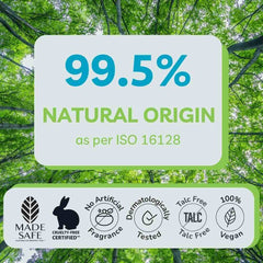 Talc‑Free Baby Powder, 99.5% Natural Origin, 150g — The Powder That Doesn’t Scratch