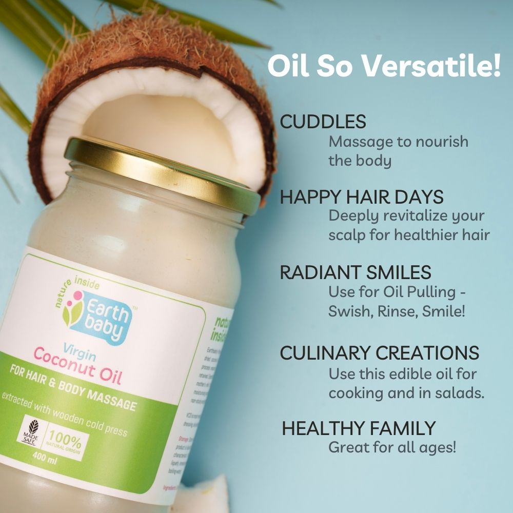 Virgin Coconut Oil, 100% Natural  (500ml, 100ml, 275ml) – Softens, Heals & Protects Naturally