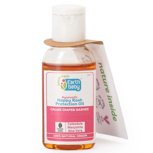 Ayurvedic Nappy Rash Protection Oil, 100% Natural Origin, 20ml – Fast relief for rashes (without messy creams or chemicals)